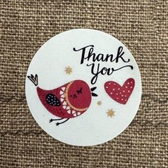30 THANK YOU Round Stickers Flowers Multi-Color Gift Stickers 1” 6 Designs