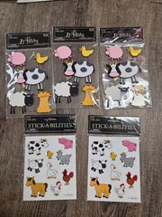 Stickers Scrapbook Crafting Lot Paper STudio Farming Farm Animals Lot Set NEW