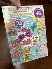 🎀 LARGE STICKER PAD Hello Kitty Activity Coloring Book Full Size Create A Scene