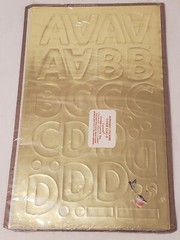 vtg 1988 Current Publishing Alphabet Stickers Gold unknown number sealed pack