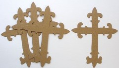 {4} ORNATE CROSS – Bare Crosses Chipboard Die Cuts – 3 1/2″ x 4 3/8″