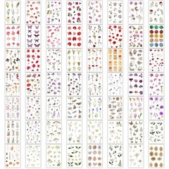 Floral Stickers for Scrapbooking – 1466+ Pieces, Pressed Flower & Journaling Sup