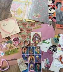 Pink Ephemera Bundle 125+ Pieces Scrapbook Junk Journal Vintage Paper Craft Lot