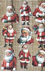Santa Claus junk journal fussy cuts journal card making die cuts set of 12 Santa