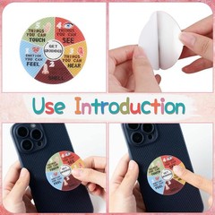 CCINEE 24 Pcs Anxiety Sensory Stickers Calm Strips Tactile Mood Calming Mindfuln