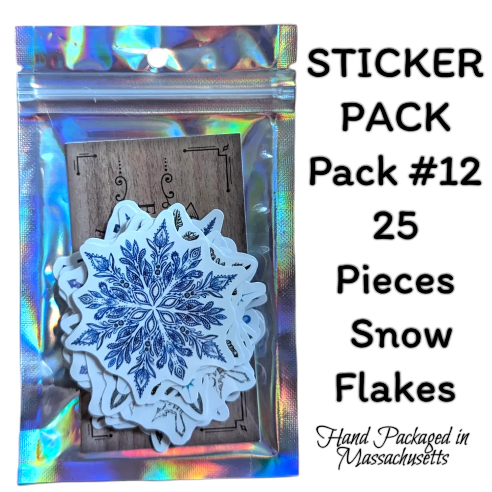 STICKER PACK – Pack #12 – 25 Pieces – Snowflakes ❄️