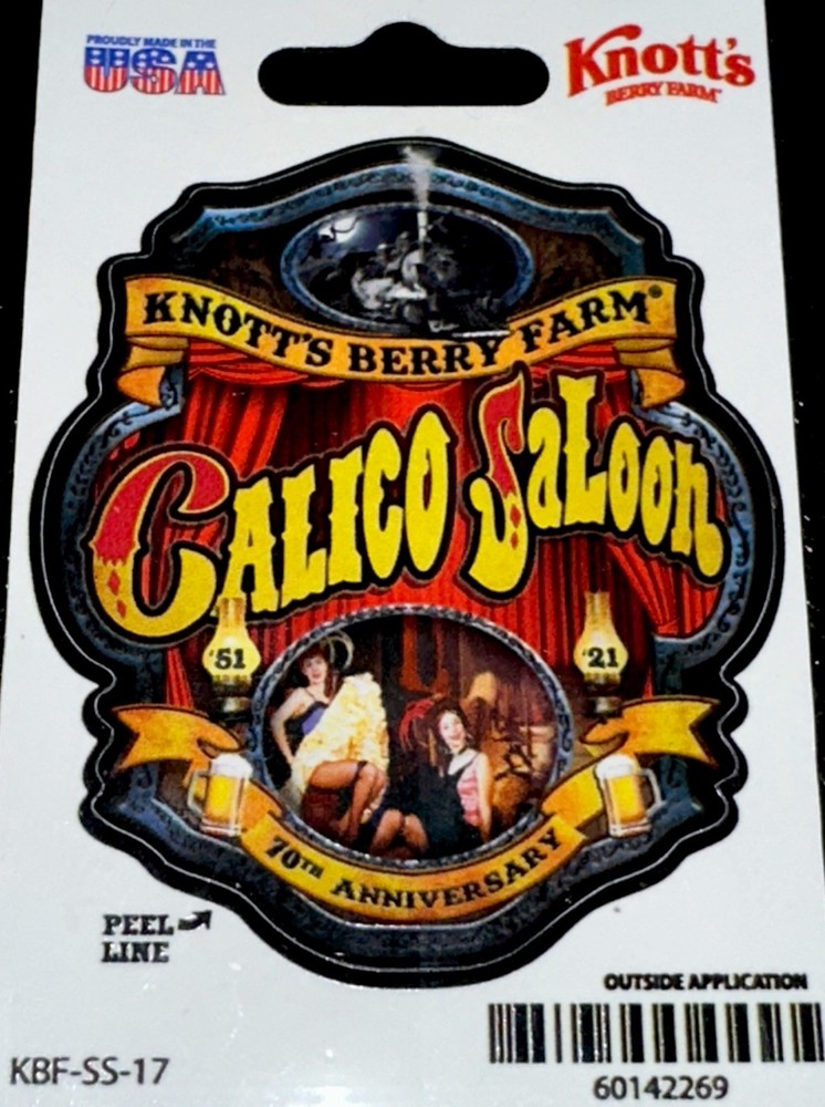 KNOTTS BERRY FARM STICKER✨💋🍺💋✨3 1/4” x 2 3/4”✨CALICO SALOON✨SEXY GIRLS❤️