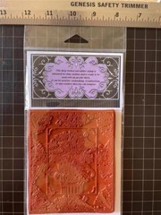 New Paper Parachute Rubber Stamp LGE Spring FLOWERS in Frame cling free USA ship
