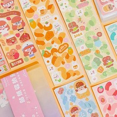 40 Pc Cute Holographic Kawaii Stickers Cartoon Decorative Decal – US Seller