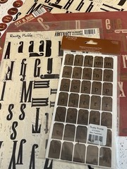 Alphabet Stickers Scrapbook Lot Typewriter Letters Rusty Pickle Vintage Crafts