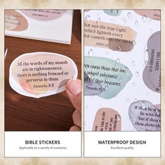 300PCS Bible Verse Stickers for Adults, Irregular Vintage Christian Stickers, Ch