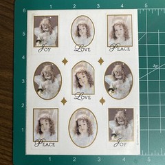Vintage Hallmark Stickers Little Girl Angels Peace Love Joy 1 Sheet – Open Box