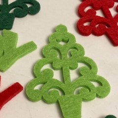 Dimensions Red Green Christmas Tree Joy Scrapbook Cards Embellishments 60ct