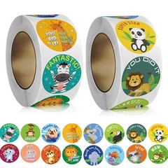 1000 Pcs Cute Animal Motivational Stickers Kids Rewards Stickers for Classroom