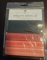 DCWV Adhesive Ribbon-1yd each of 3 shades-5/8″-/Coral/Green/Tan