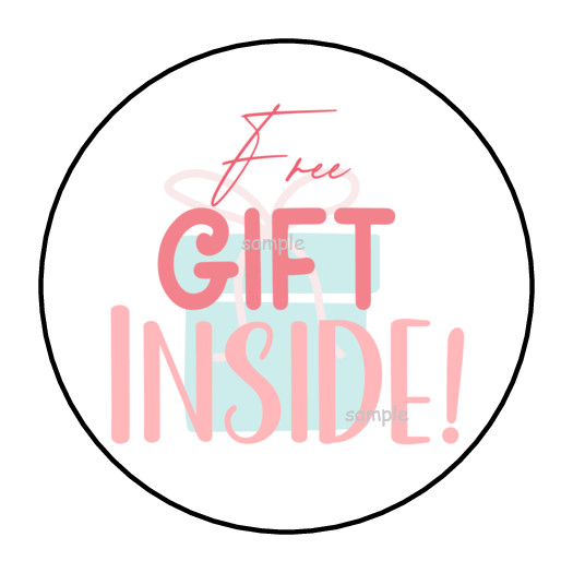 30 FREE GIFT INSIDE ENVELOPE SEALS STICKERS LABEL TAGS 1.5″ ROUND SMALL BUSINESS