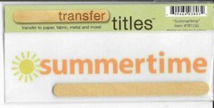 MY MINDS EYE Summertime Rub On Transfer Titles Seasons Summer Fun