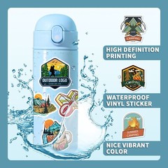 50pcs Outdoor Camping Hiking Stickers Pack, Nature Set, 178