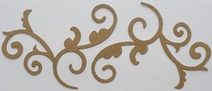 (4) SCROLL CORNER FLOURiSH – Bare Chipboard Die Cuts – 4 3/8″