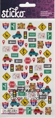 Sticko flat stickers MINI ROAD TRIP TRAVEL ICONS theme 99808 FAST FREE ship!