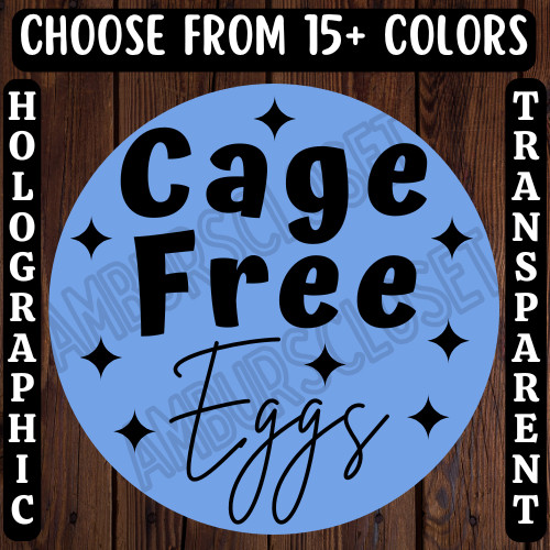 40 FARM FRESH EGGS STICKERS 2″ SEALS THANK YOU CAGE FREE EGG LABELS FARM STAND