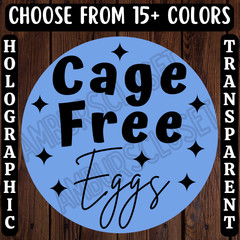40 FARM FRESH EGGS STICKERS 2″ SEALS THANK YOU CAGE FREE EGG LABELS FARM STAND