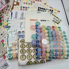 Lot Stickers Numbers Letter w/holder