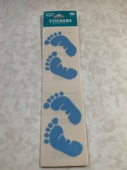 FMI FRANCES MEYER STICKERS 4 SHTS BABY PRINTS BLUE FEET BABY BOY FEET BLUE 8PCS