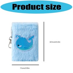 Plush Mini Notebook Soft Cover Pocket Notepad Friendly Paper For Students Secret