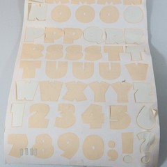 Vintage Deja Views Cream Numbers & Letters Sticker Roll Lot of 17 Sheets – READ