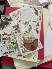 Huge Lot of Scrapbooking Art Supplies Mixed Lot Stickers Tools Paper & More