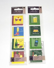 EK Success Sticko (2) MINI DRINK NAPKINS Lot WINE & BEER Stickers Embellishments