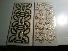 2X CRAFT STICKERS FOR SCRAPBOOKING NEW TRANPARANT GOLD CORNERS (STICK648)