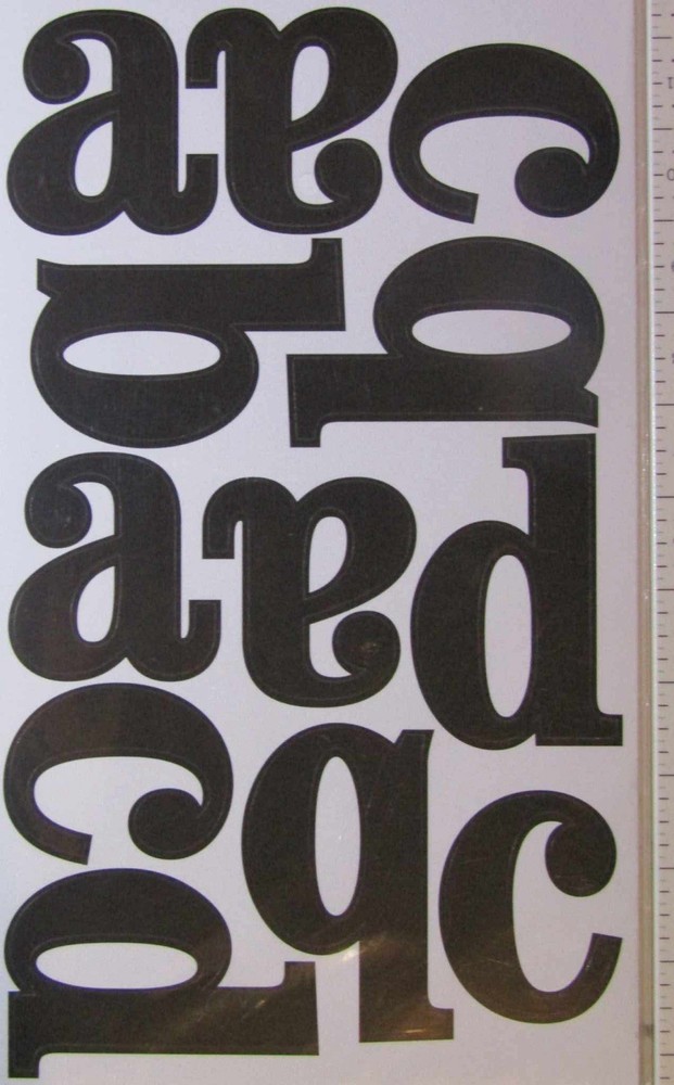 MAMBI Black Glitter Lowercase Alphabet Stickers