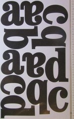 MAMBI Black Glitter Lowercase Alphabet Stickers