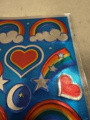 New Vintage 80’s Hallmark Razzle Dazzle Rainbow Foil Sticker Sheet
