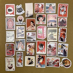 Japanese Anime Girl Collage Stickers Travel Junk Journal Scrapbooking
