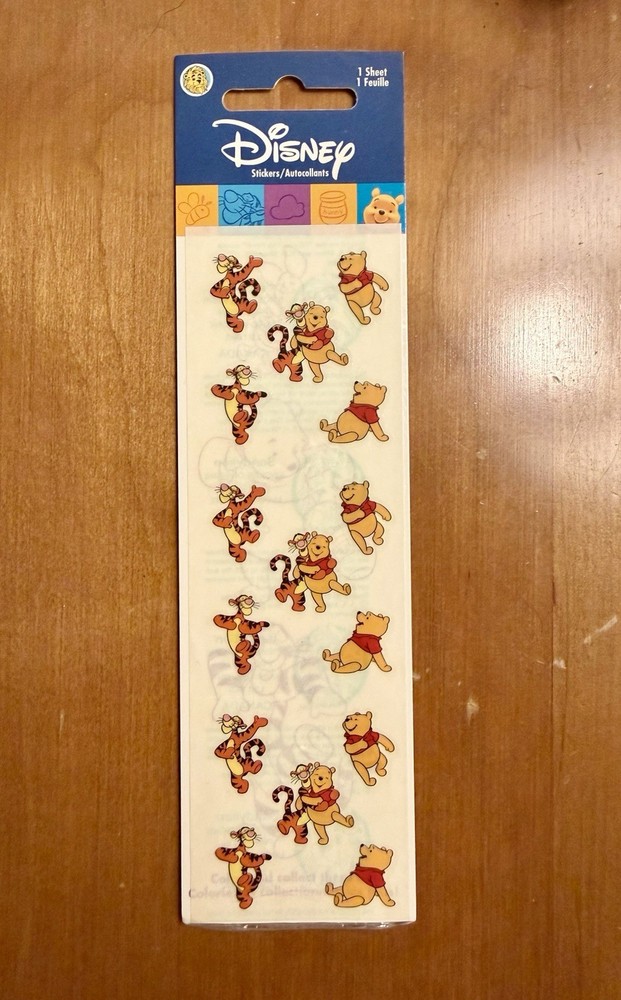 vintage disney winnie, tigger stickers – nip
