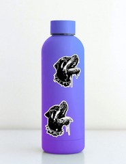 Black and White Rottweiler Vinyl Stickers Set Scrapbooking Laptop Water Bottle