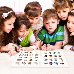 Large Reusable Sticker Book Collecting Album 8.5 x 11 Inch Sticker Storage Or…