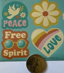 HIPPY DAY Stickers(21pc) Skate•80’s•Free Spirit•Flower•Groovy•Smiles•Card Making