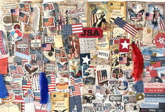 25pcs AMERICA 250 USA JUNK JOURNAL RANDOM SCRAPBOOK CARD KIT – MIXED MEDIA