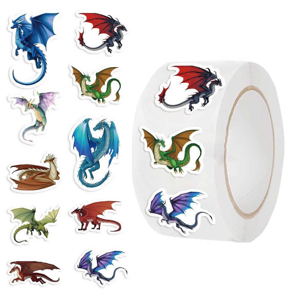 500 Pcs/Roll House of the Dragon Cartoon Stickers – Cute Roll Decals for Journal