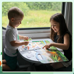6Pcs Reusable Sticker Books, Sticker Books for Toddlers 2-4 Years, Vehicles Inse