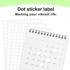 4400 PCS White Dot Stickers 1/2 Inch round Dot Stickers Small White Color Coding