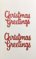 Christmas Greetings Die Cut Embellishments 6 Pcs 1-1/4” x 2” Scrapbook Cards