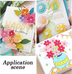 1 Box 200Pcs Flower Paper Fasteners Split Pins Mini Multicolor Iron Metal Scrapb