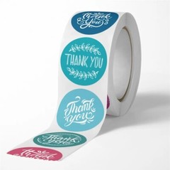 500 X STICKERS THANK YOU Self Adhesive Sticker Cute Business Sticker