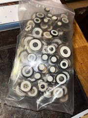 Huge Amount of Adhesive Buttons. Brown/Cream Nostalgiques
