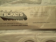 NEW THICKERS CHIP BOARD STICKERS American Crafts Accents Shapes Frames WHITE